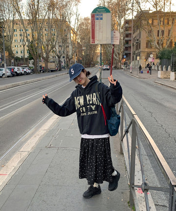 Holden corduroy dot flare skirt